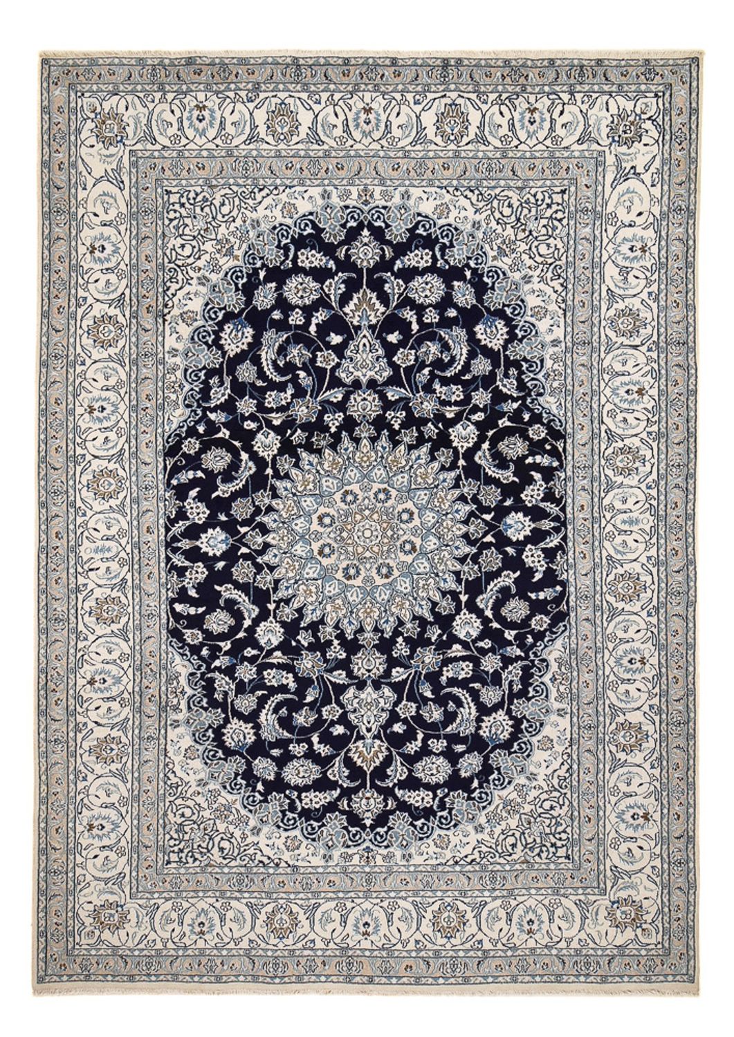 Perzisch tapijt - Nain - 410 x 294 cm - donkerblauw