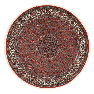 Perzisch tapijt - Bijar rond  - 150 x 150 cm - donkerrood