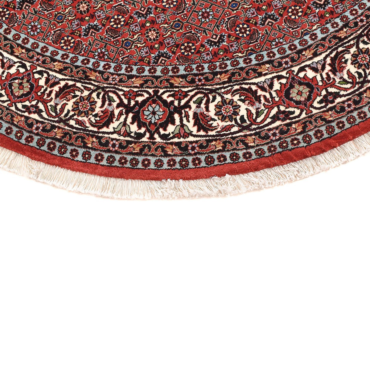 Perzisch tapijt - Bijar rond  - 150 x 150 cm - donkerrood