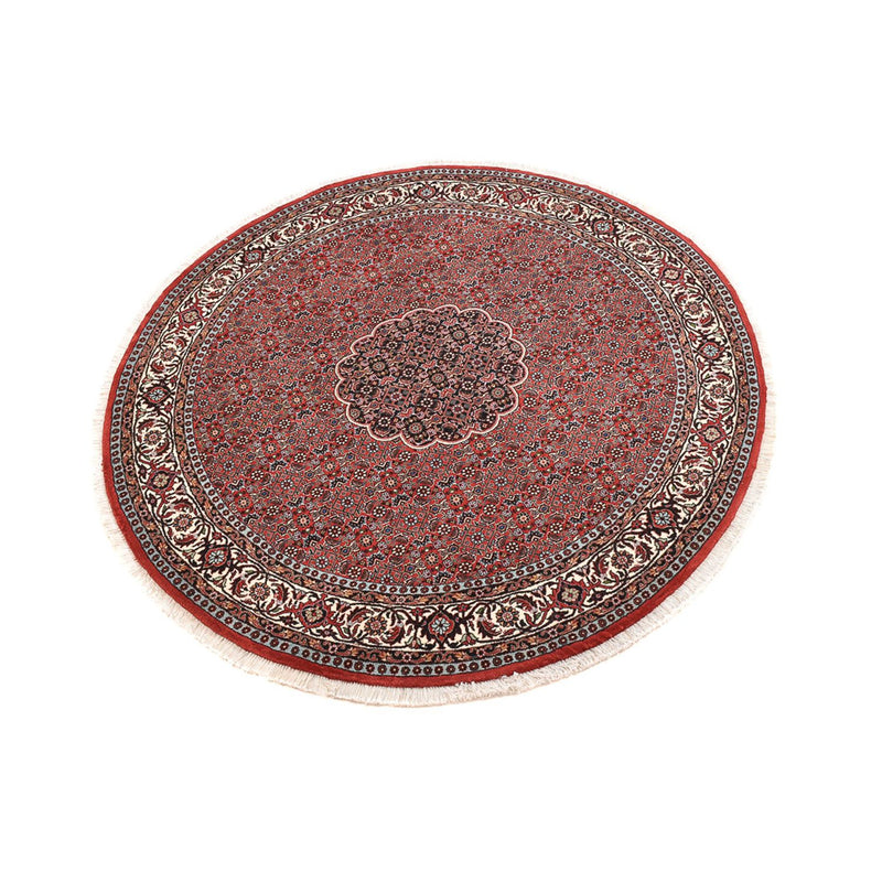 Perzisch tapijt - Bijar rond  - 150 x 150 cm - donkerrood