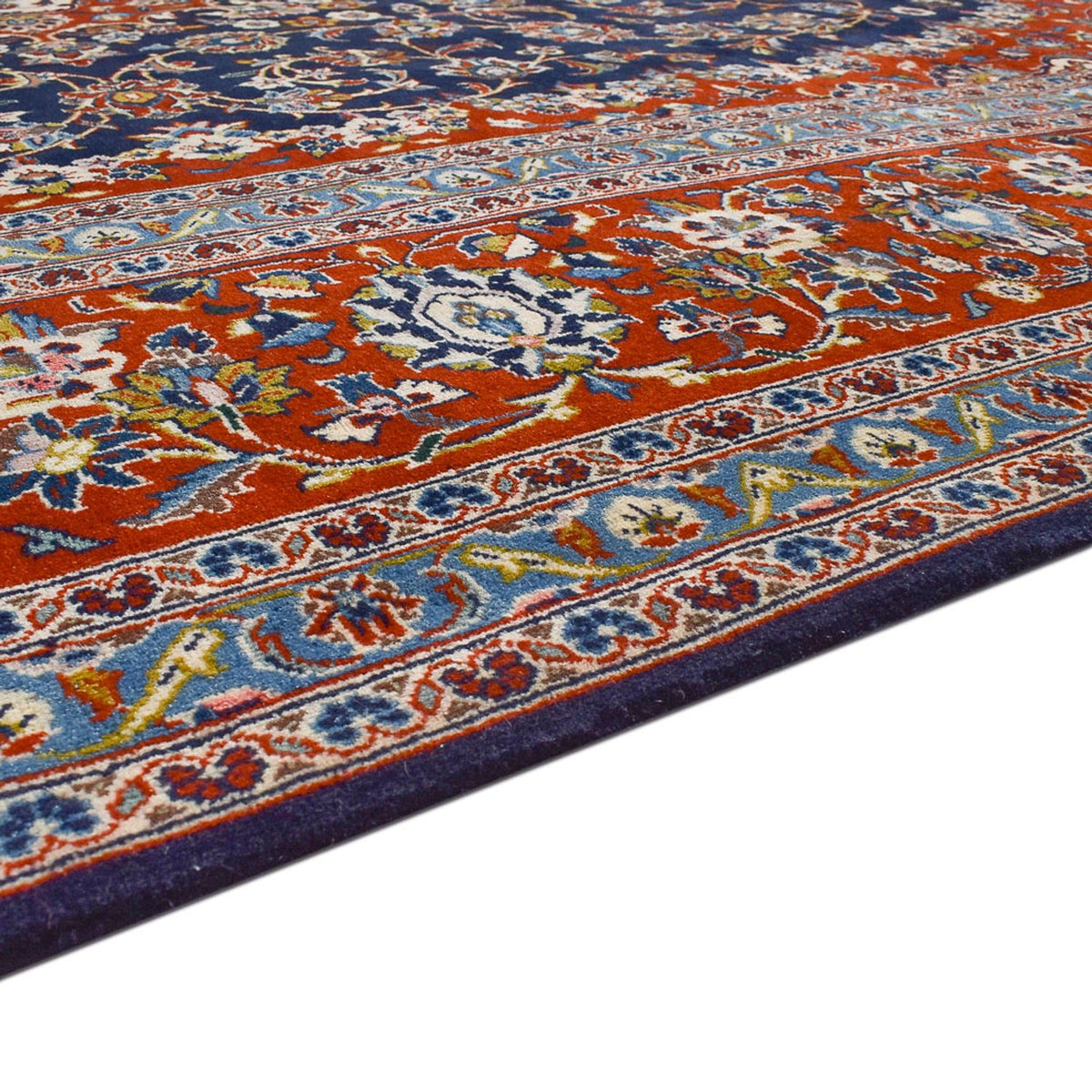 Perzisch tapijt - Keshan - 350 x 255 cm - donkerblauw