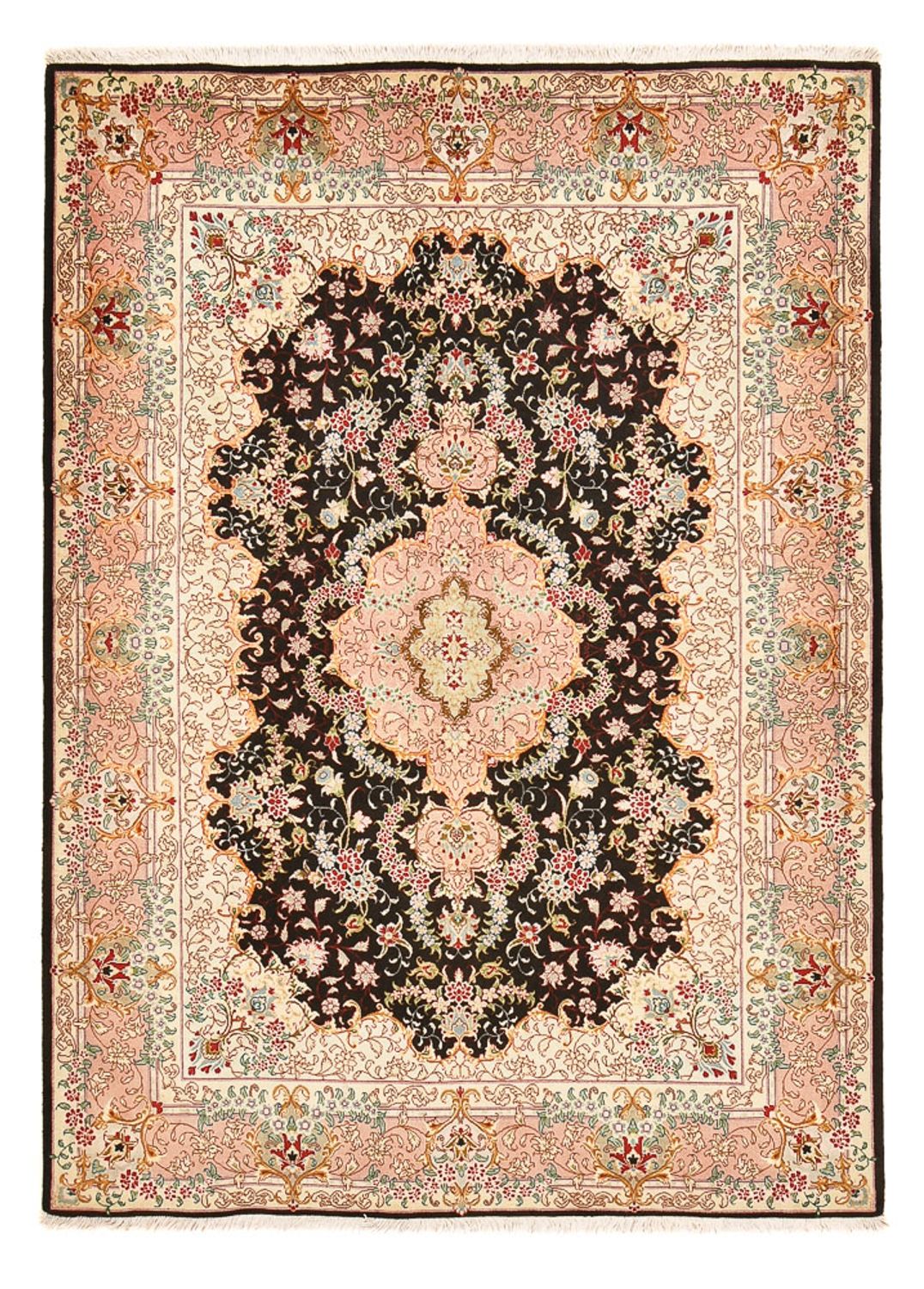 Perzisch tapijt - Tabriz - Royal - 210 x 151 cm - donkerblauw