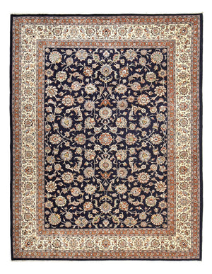 Perzisch tapijt - Klassiek - Koninklijke - 394 x 298 cm - donkerblauw