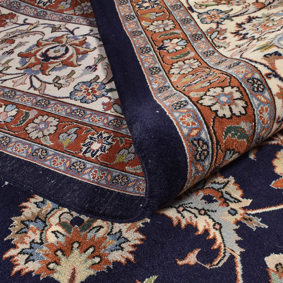 Perzisch tapijt - Klassiek - Koninklijke - 394 x 298 cm - donkerblauw