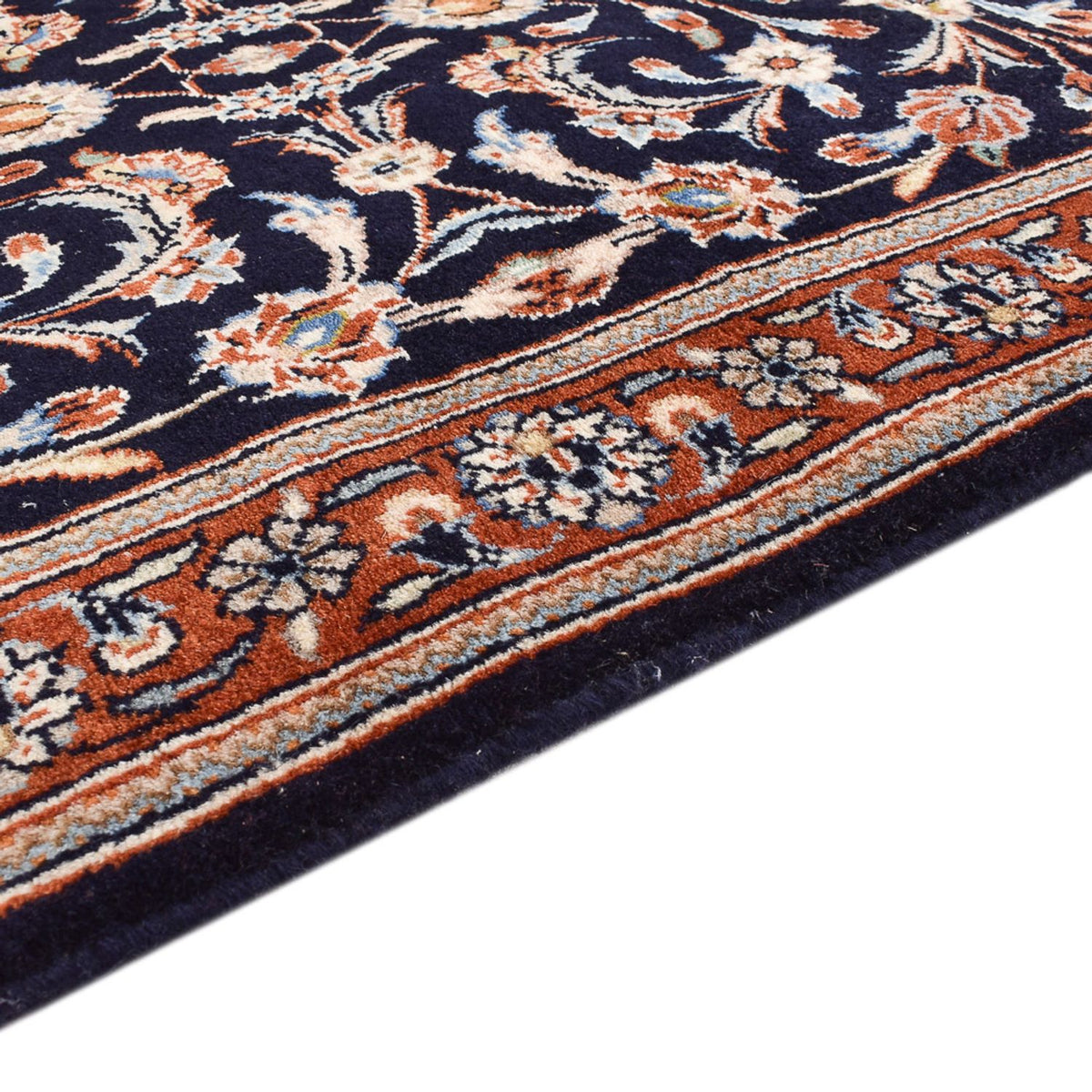 Loper Perzisch tapijt - Keshan - 338 x 75 cm - donkerblauw