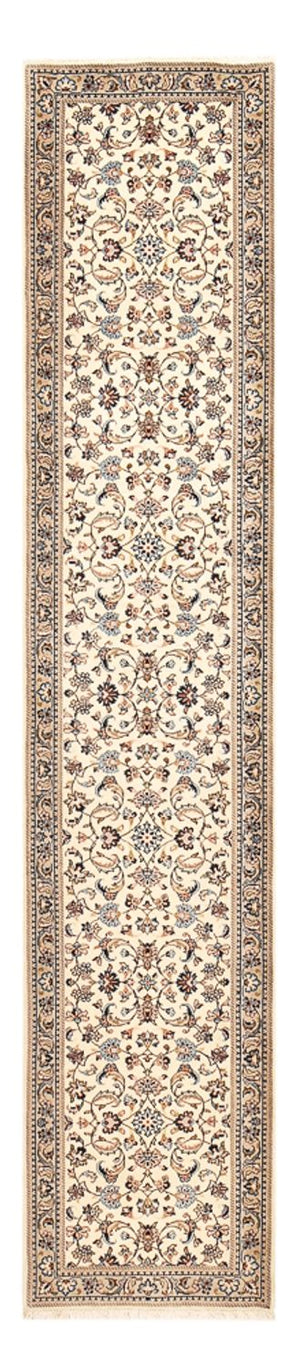 Loper Perzisch tapijt - Keshan - 373 x 79 cm - beige