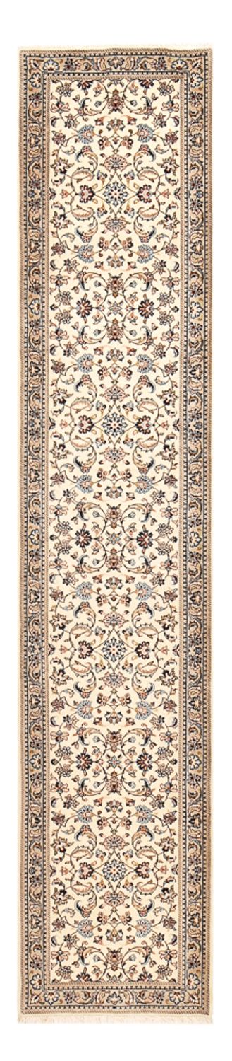 Loper Perzisch tapijt - Keshan - 373 x 79 cm - beige