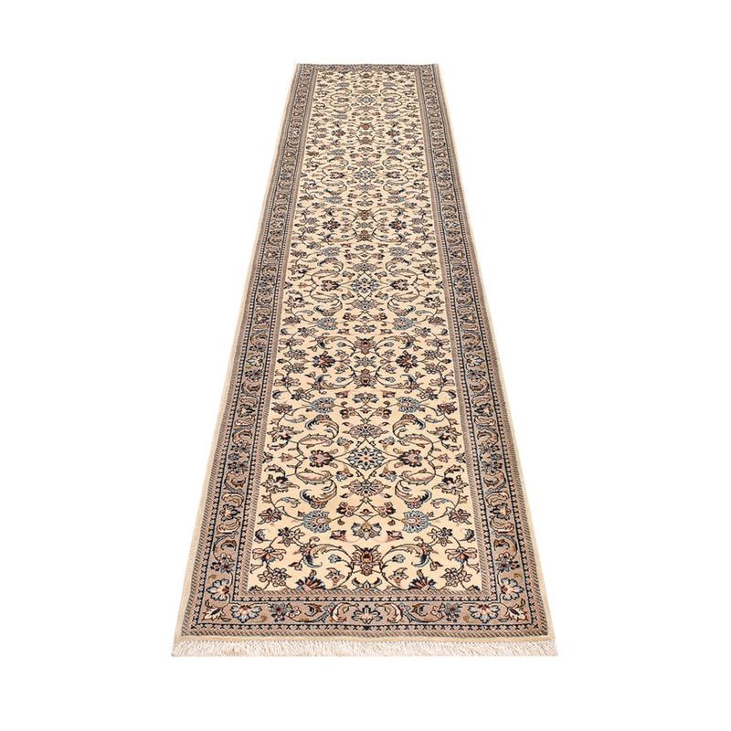 Loper Perzisch tapijt - Keshan - 373 x 79 cm - beige