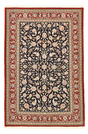 Perzisch tapijt - Ghom - Koninklijk - 204 x 133 cm - donkerblauw