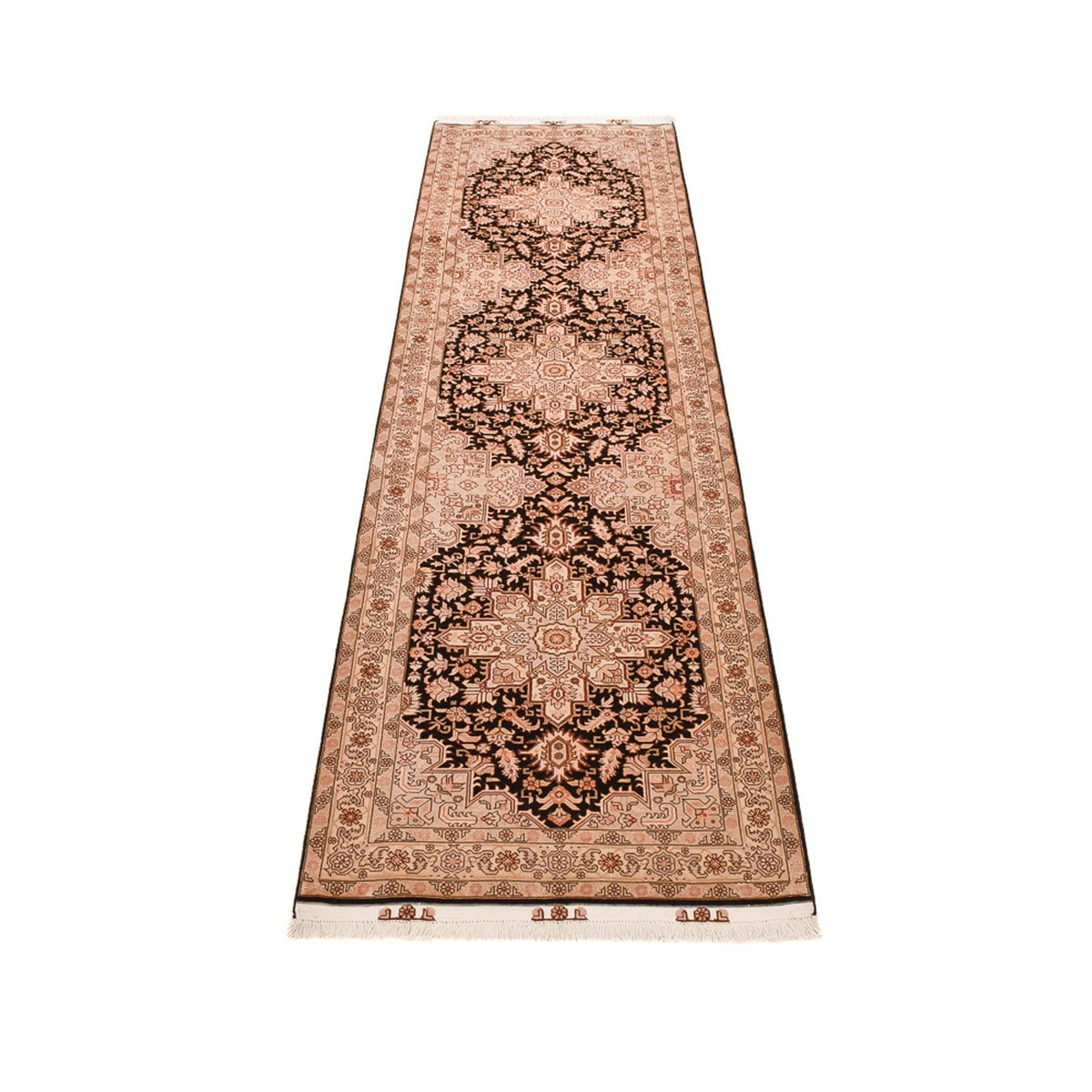 Loper Perzisch tapijt - Tabriz - Royal - 305 x 80 cm - licht beige