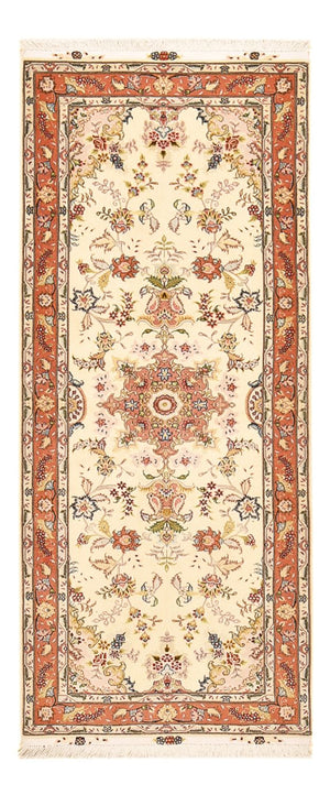 Loper Perzisch tapijt - Tabriz - Royal - 197 x 80 cm - beige