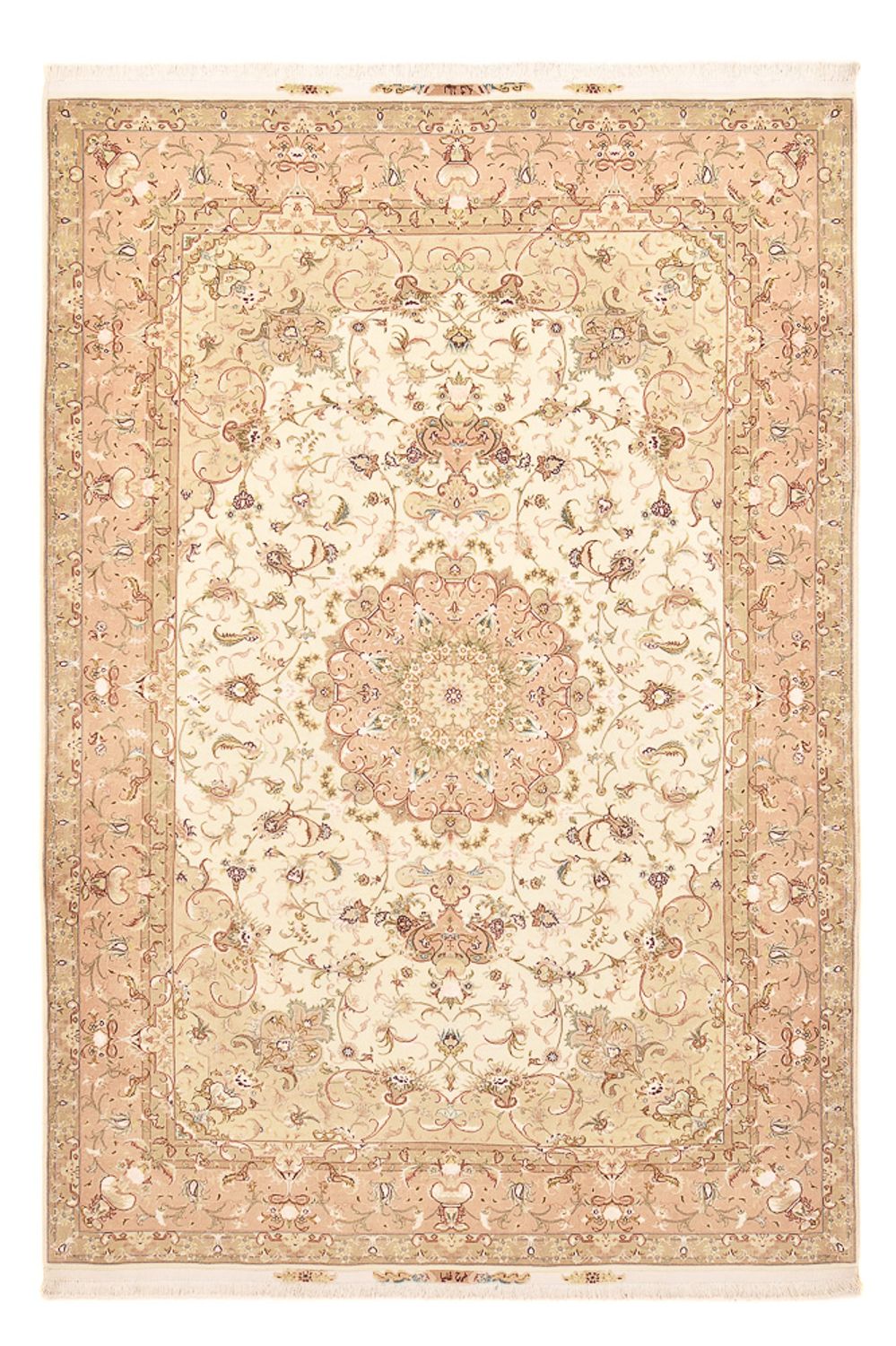 Perzisch tapijt - Tabriz - Royal - 298 x 203 cm - licht beige