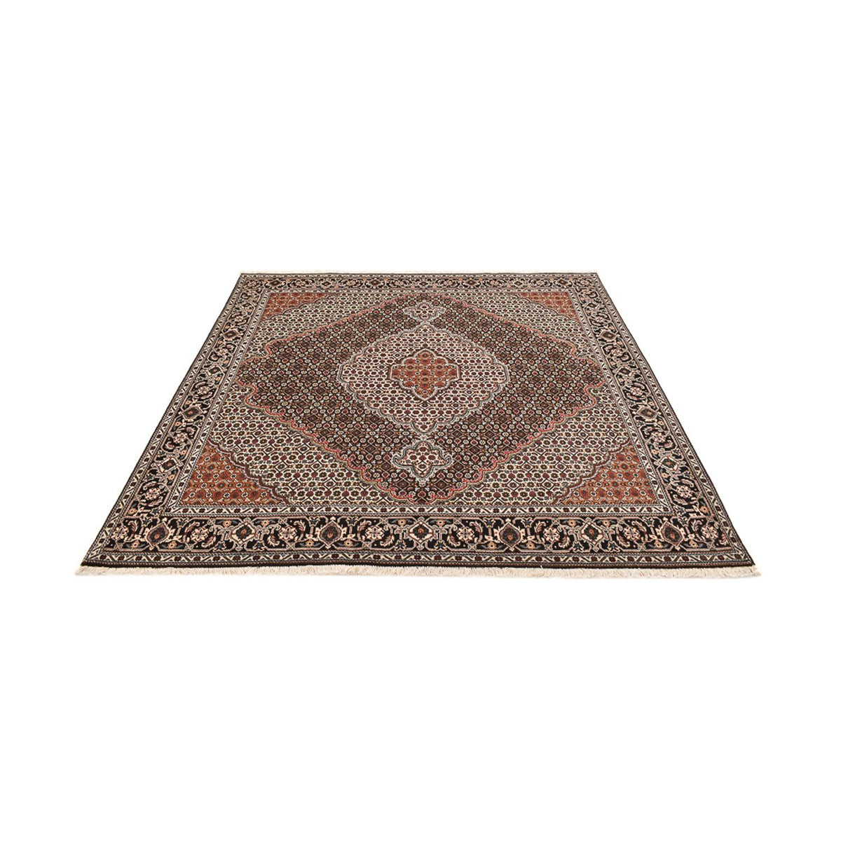 Perzisch tapijt - Tabriz - Royal vierkant  - 202 x 198 cm - bruin