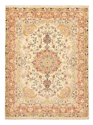 Perzisch tapijt - Tabriz - Royal - 210 x 153 cm - licht beige