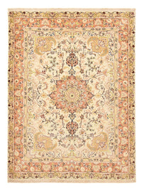Perzisch tapijt - Tabriz - Royal - 210 x 153 cm - licht beige