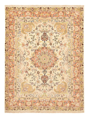 Perzisch tapijt - Tabriz - Royal - 210 x 153 cm - licht beige