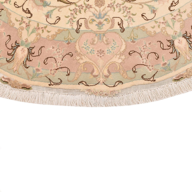 Perzisch tapijt - Tabriz - Royal rond  - 150 x 150 cm - beige