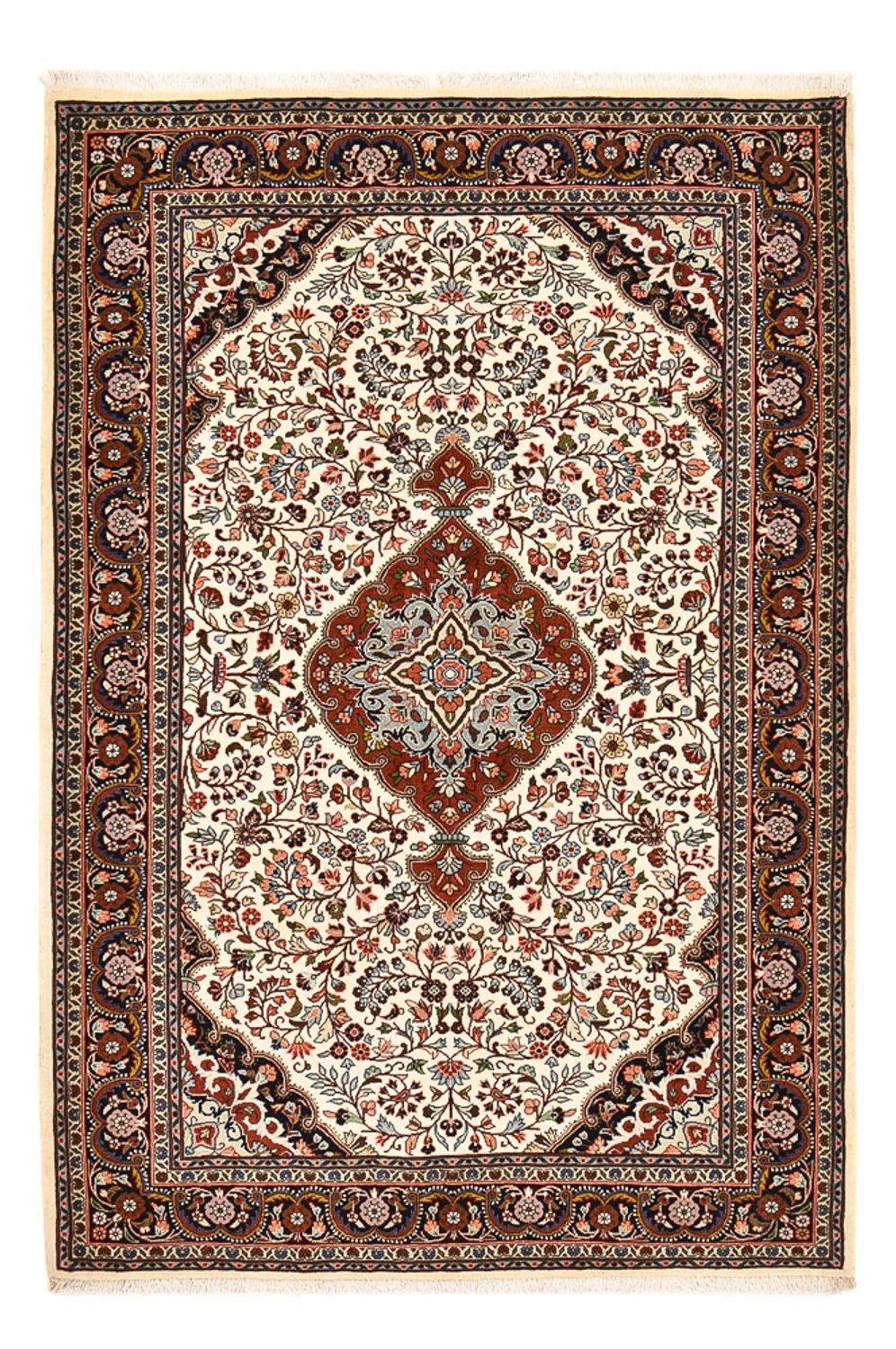 Perzisch tapijt - Bijar - 214 x 140 cm - crème