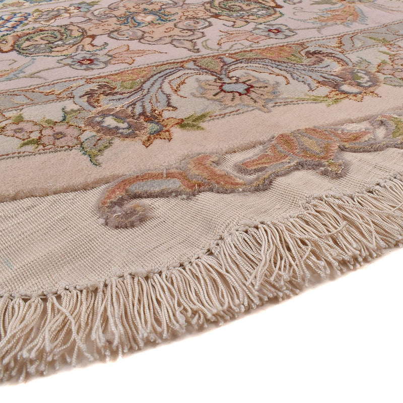 Perzisch tapijt - Tabriz - Royal rond  - 303 x 303 cm - beige