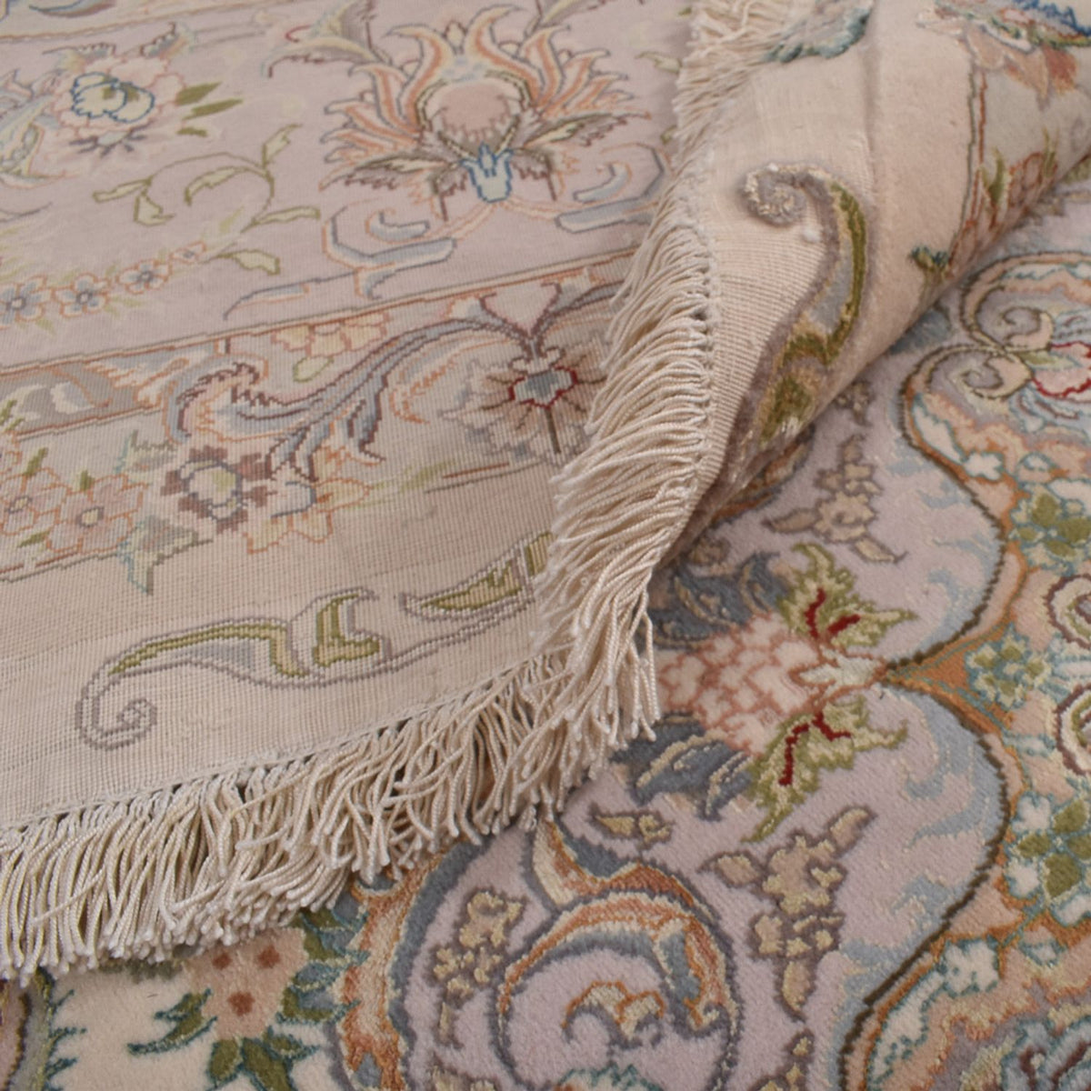 Perzisch tapijt - Tabriz - Royal rond  - 303 x 303 cm - beige