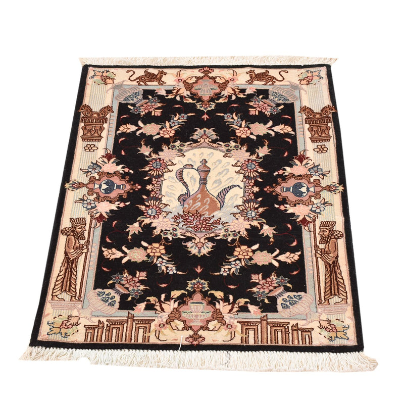 Perzisch tapijt - Tabriz - Royal - 90 x 60 cm - donkerblauw