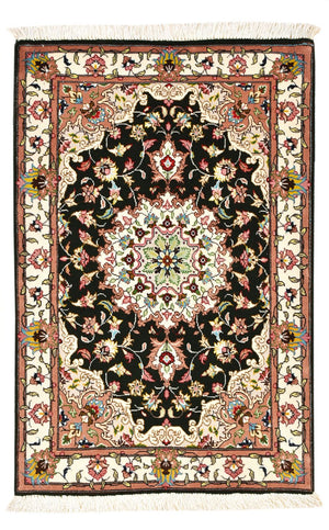 Perzisch tapijt - Tabriz - Royal - 90 x 60 cm - donkerblauw