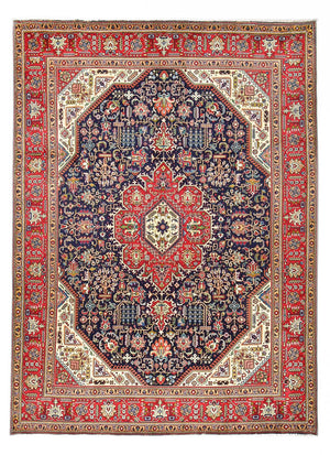 Perzisch tapijt - Tabriz - Royal - 412 x 303 cm - donkerblauw
