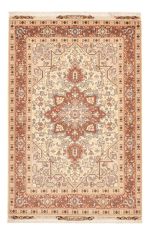 Perzisch tapijt - Tabriz - Royal - 153 x 100 cm - licht beige