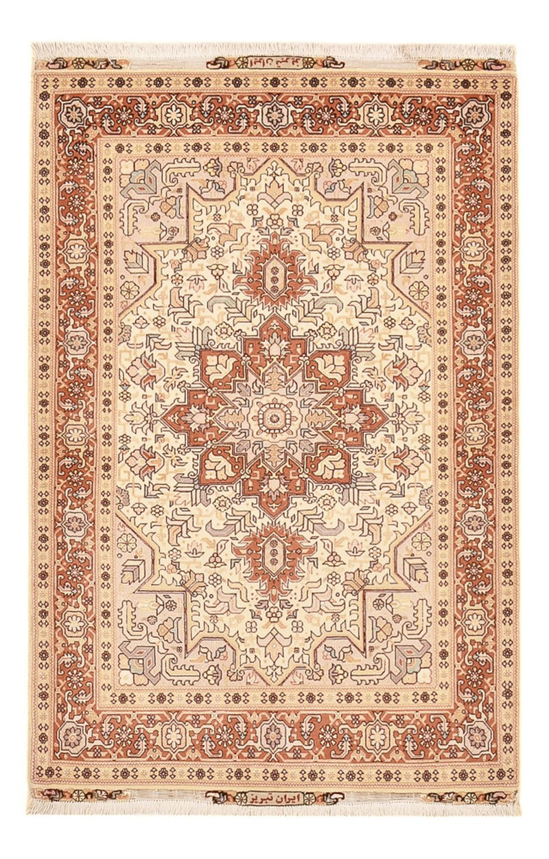 Perzisch tapijt - Tabriz - Royal - 153 x 100 cm - licht beige