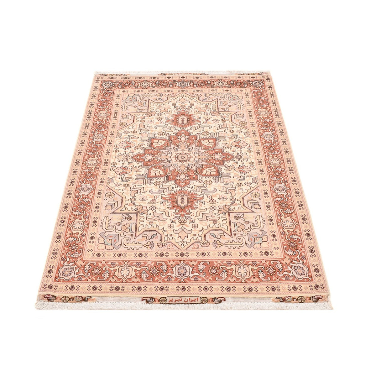 Perzisch tapijt - Tabriz - Royal - 153 x 100 cm - licht beige