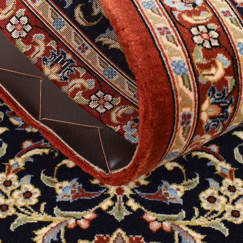 Loper Perzisch tapijt - Ghom - Koninklijk - 196 x 54 cm - donkerblauw