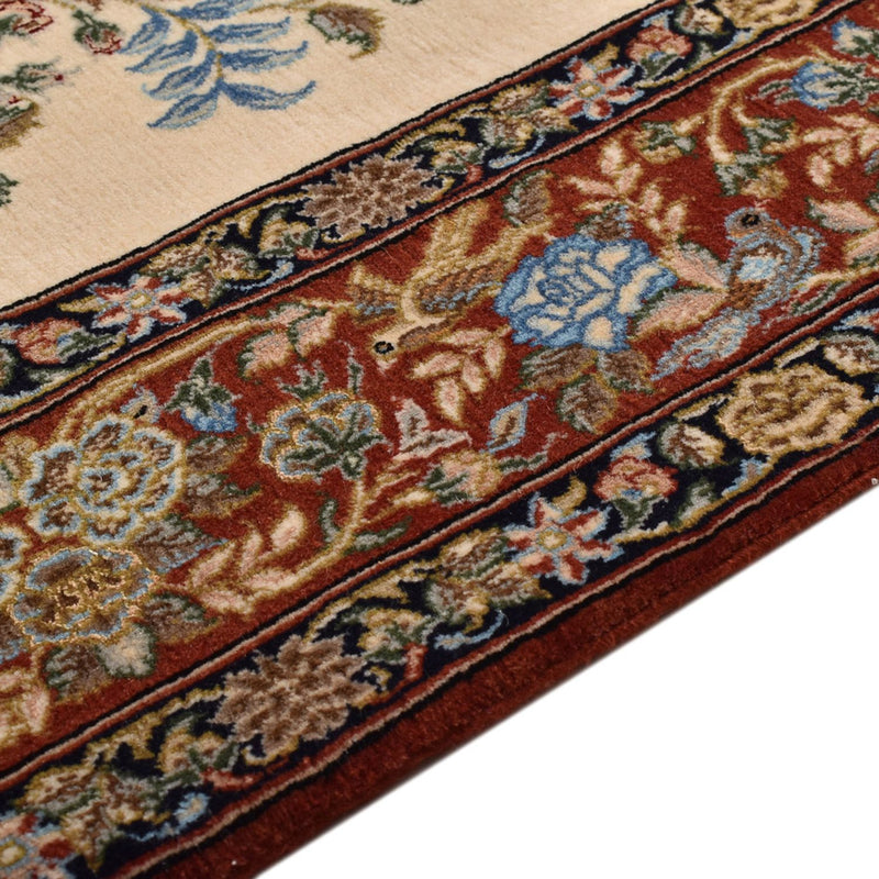 Perzisch tapijt - Ghom - Koninklijk - 201 x 129 cm - licht beige