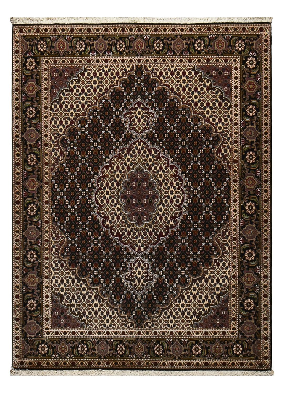 Perzisch tapijt - Tabriz - Royal - 196 x 148 cm - donkerbruin