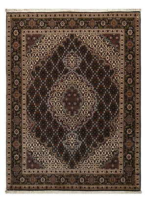 Perzisch tapijt - Tabriz - Royal - 196 x 148 cm - donkerbruin
