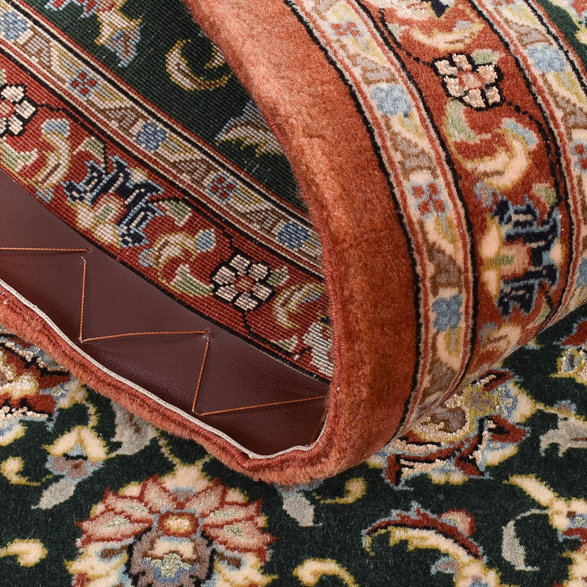 Loper Perzisch tapijt - Ghom - Koninklijk - 202 x 56 cm - donkerblauw