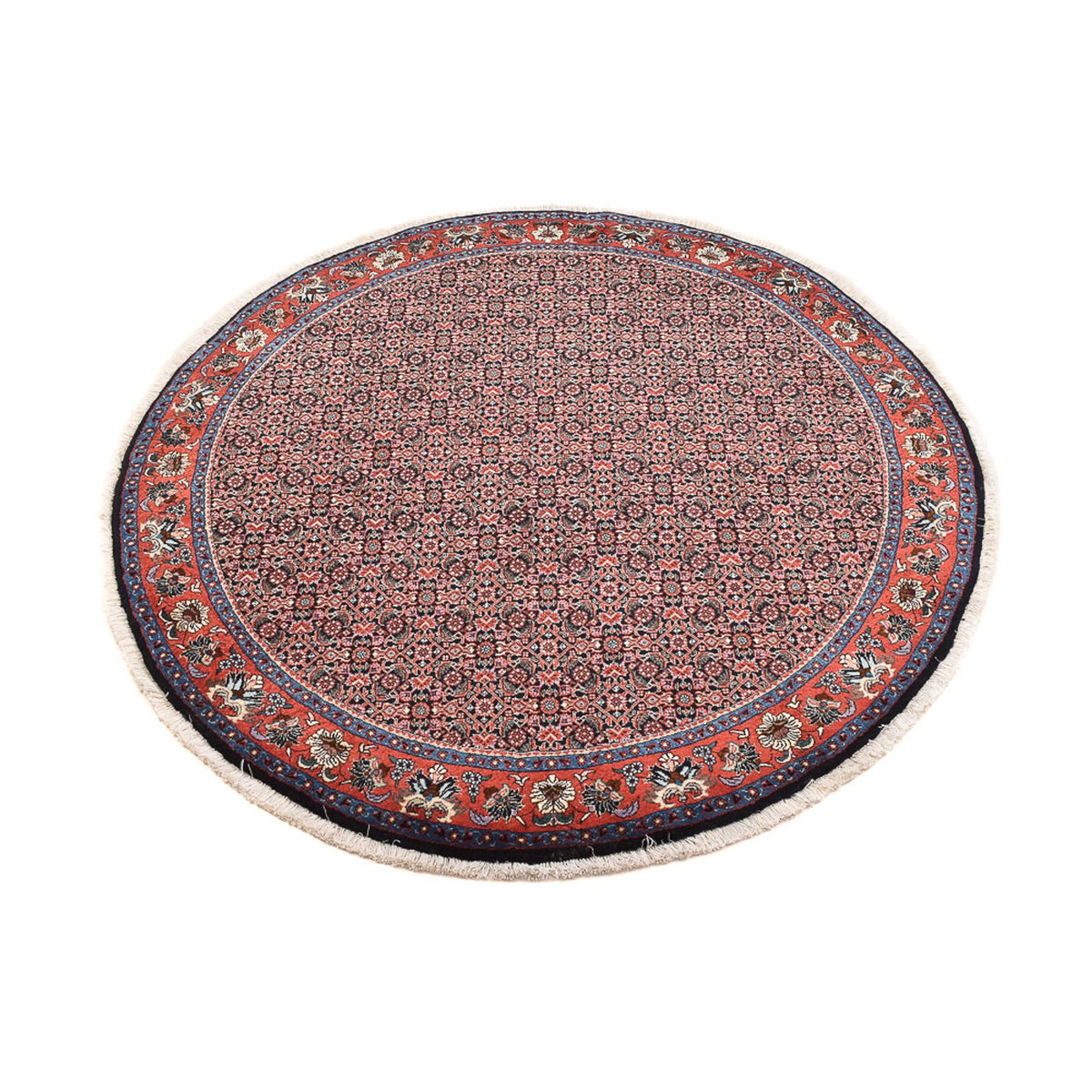 Perzisch tapijt - Bijar rond  - 153 x 153 cm - licht rood
