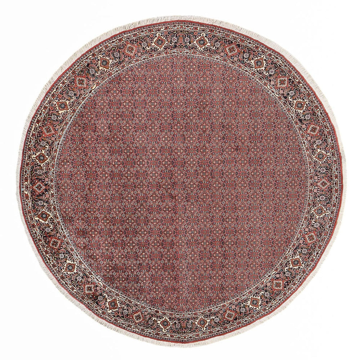 Perzisch tapijt - Bijar rond  - 300 x 300 cm - licht rood