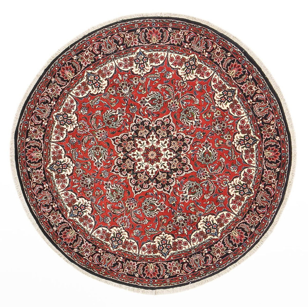 Perzisch tapijt - Bijar rond  - 150 x 150 cm - rood