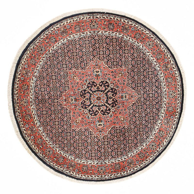 Perzisch tapijt - Bijar rond  - 155 x 155 cm - donkerrood
