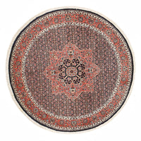 Perzisch tapijt - Bijar rond  - 155 x 155 cm - donkerrood