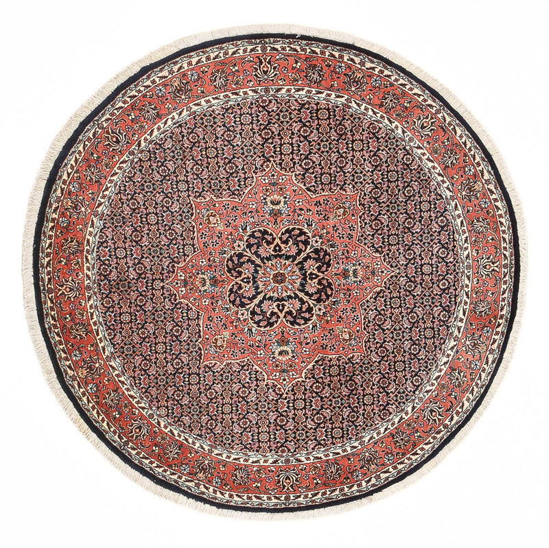 Perzisch tapijt - Bijar rond  - 155 x 155 cm - donkerrood