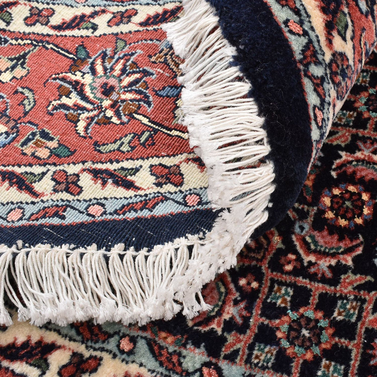 Perzisch tapijt - Bijar rond  - 155 x 155 cm - donkerrood