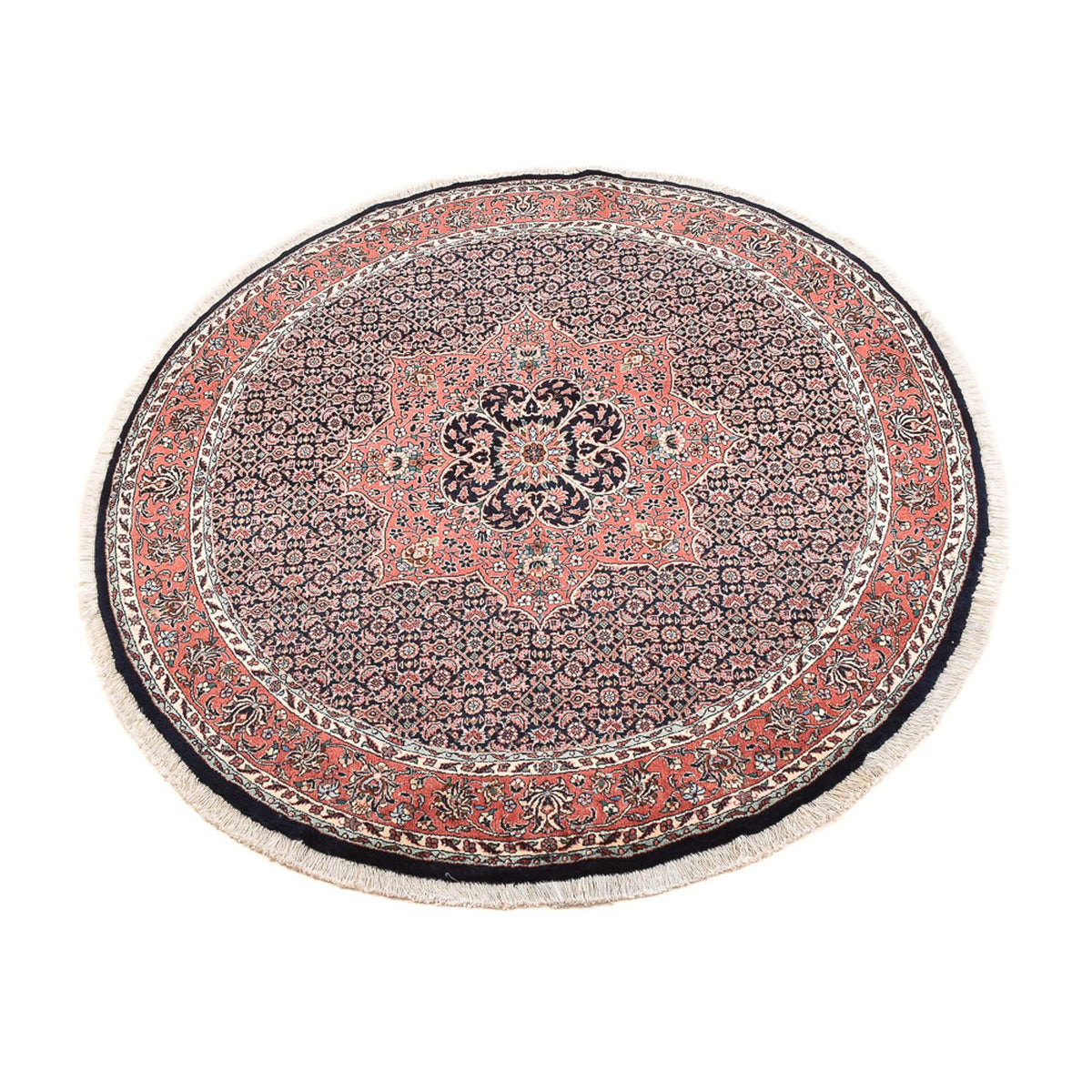 Perzisch tapijt - Bijar rond  - 155 x 155 cm - donkerrood