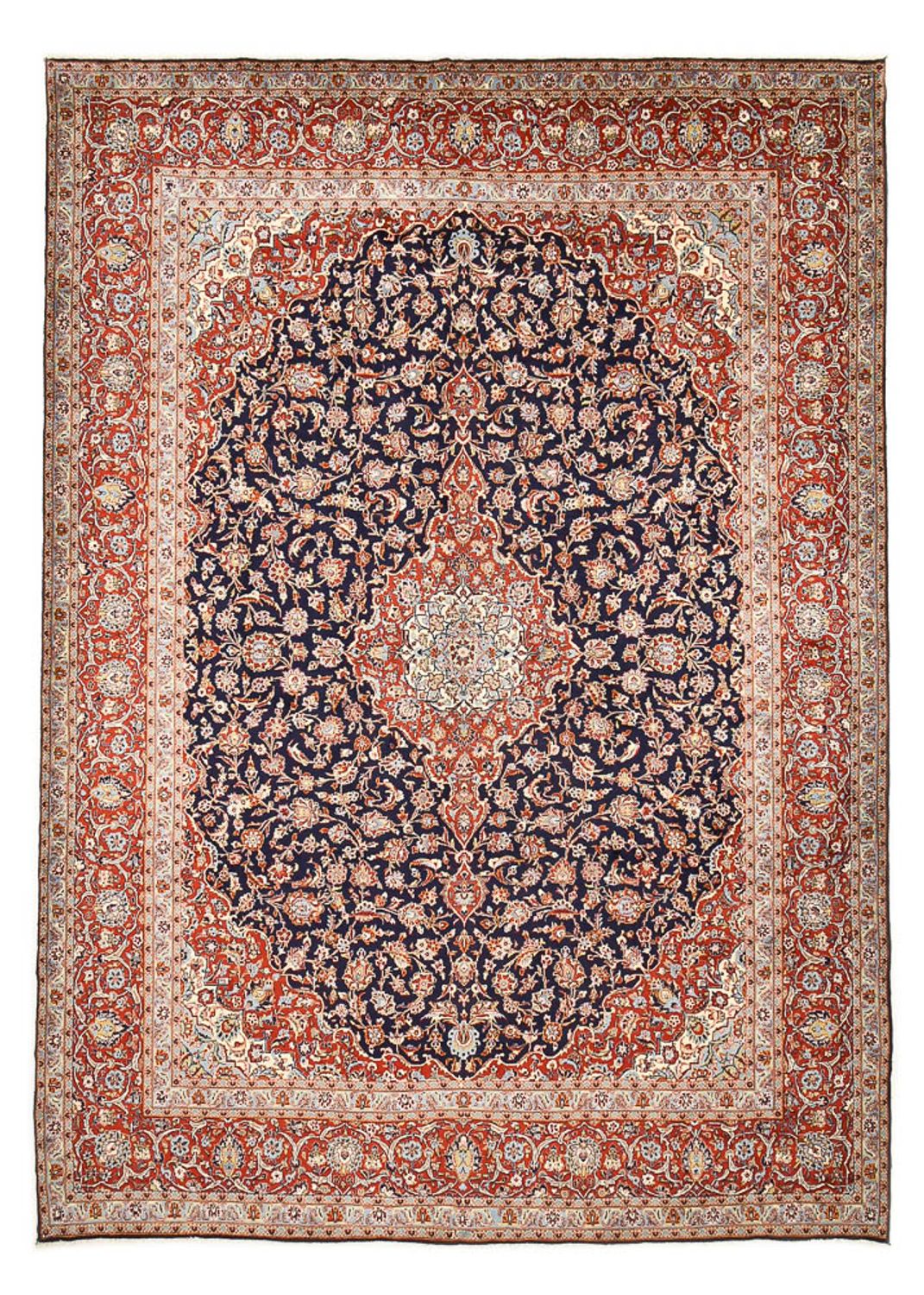 Perzisch tapijt - Keshan - 424 x 308 cm - donkerblauw