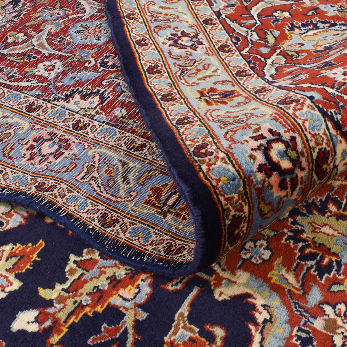 Perzisch tapijt - Keshan - 424 x 308 cm - donkerblauw