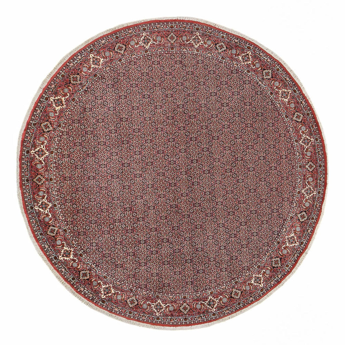 Perzisch tapijt - Bijar rond  - 300 x 300 cm - donkerrood