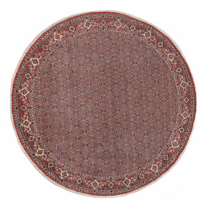 Perzisch tapijt - Bijar rond  - 300 x 300 cm - donkerrood