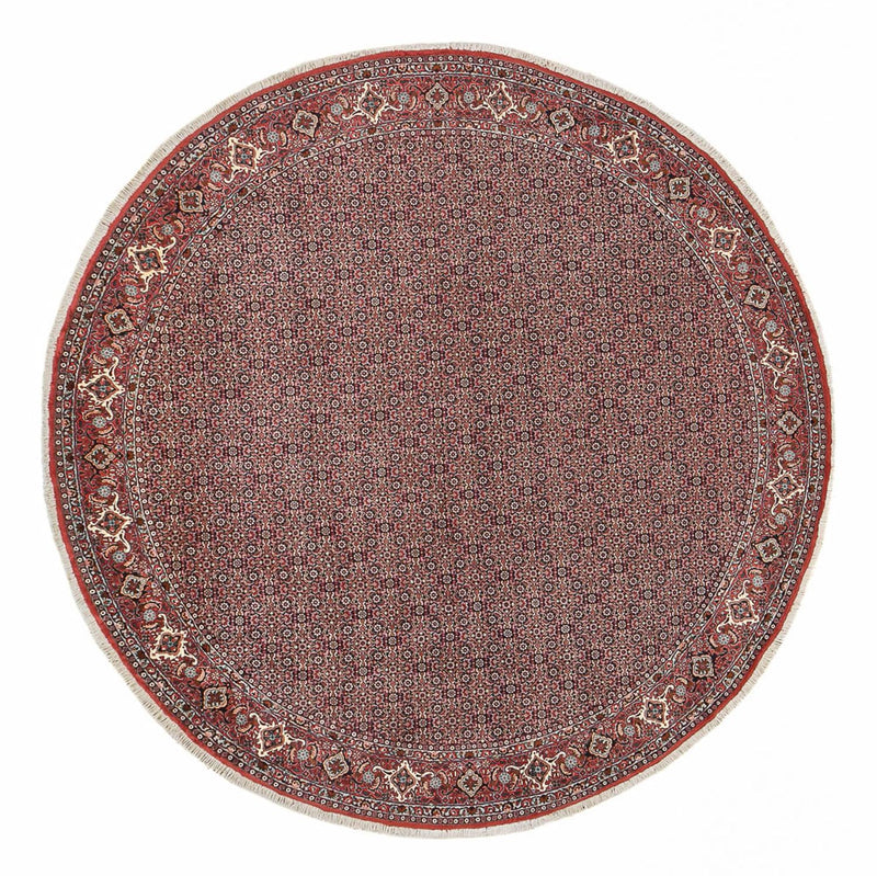 Perzisch tapijt - Bijar rond  - 300 x 300 cm - donkerrood