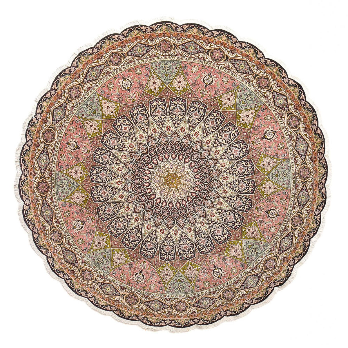 Perzisch tapijt - Tabriz - Royal rond  - 250 x 250 cm - veelkleurig