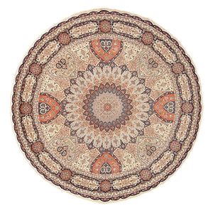 Perzisch tapijt - Tabriz - Royal rond  - 312 x 312 cm - beige